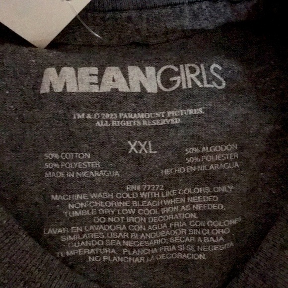 Original Mean Girls Tshirt T-Shirt Tee Shirt Christmas is So Fetch Gray Grey XXL - Picture 3 of 7